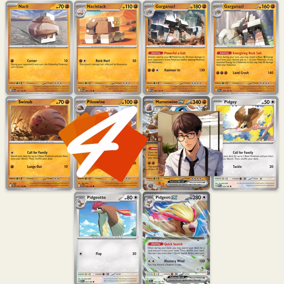 [PTCG Live] New Fighting Deck! Mega Evolution!  Mamoswine/Garganacl/Pidgeot Decklist + Gameplay